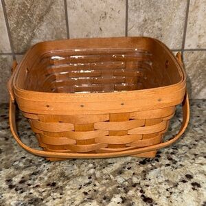 Vintage Longaberger Square Basket 1994 With Plastic Liner Cottagecore Farmhouse